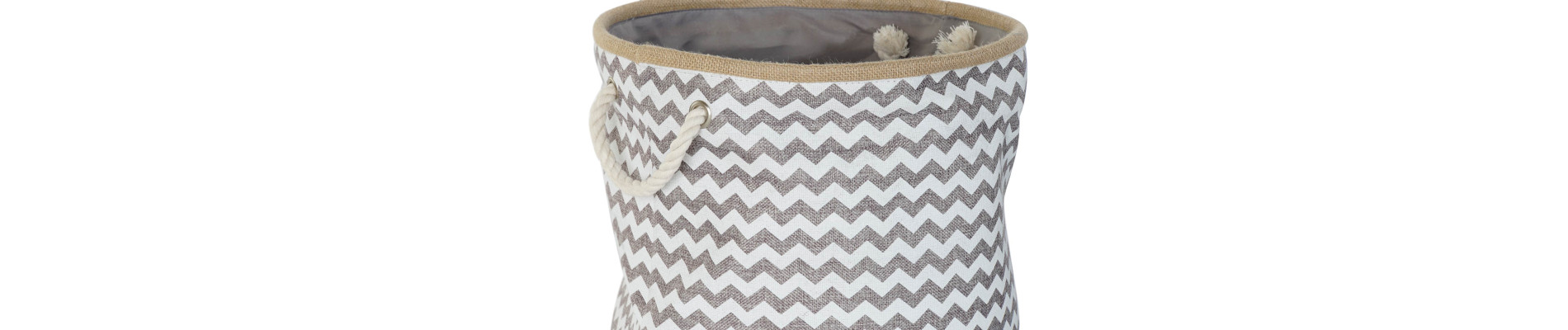 CESTA POLIESTER YUTE 38X38X45 ZIG ZAG GRIS