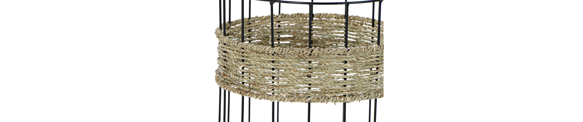 CESTA SET 3 FIBRA METAL 35X35X40 NEGRO