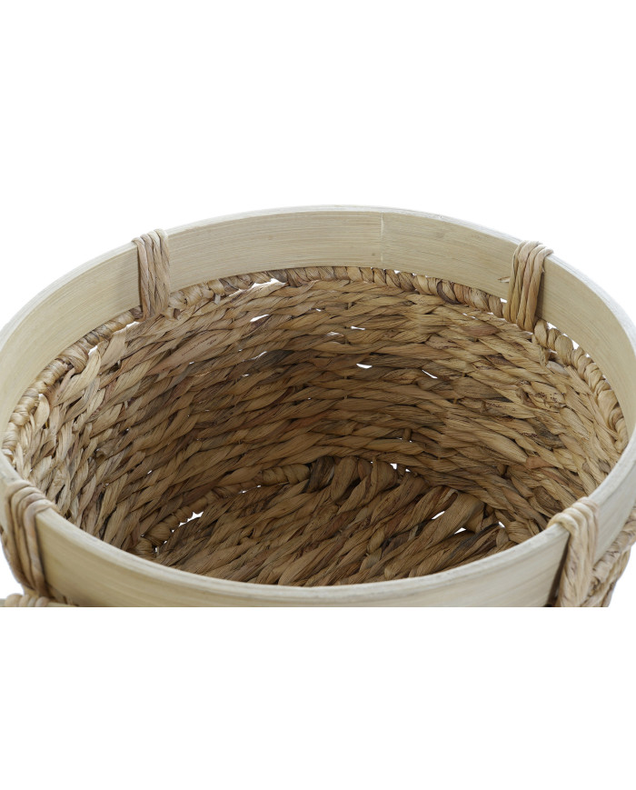 CESTA SET 3 JUNCO BAMBU 40X40X23 NATURAL MARRON