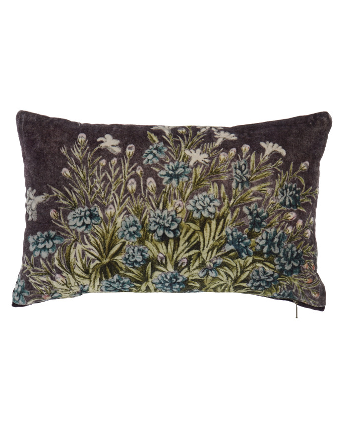 COJIN ALGODON 50X10X30 400 GR. FLORES MORADO