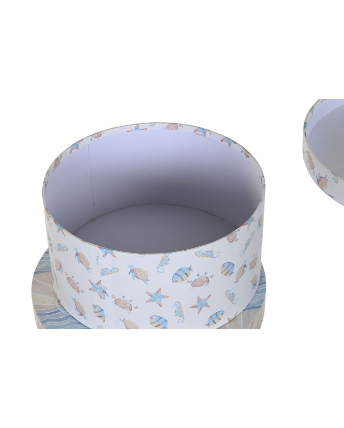 CAJA SET 10 CARTON 37,5X37,5X18 REDONDA MULTICOLOR