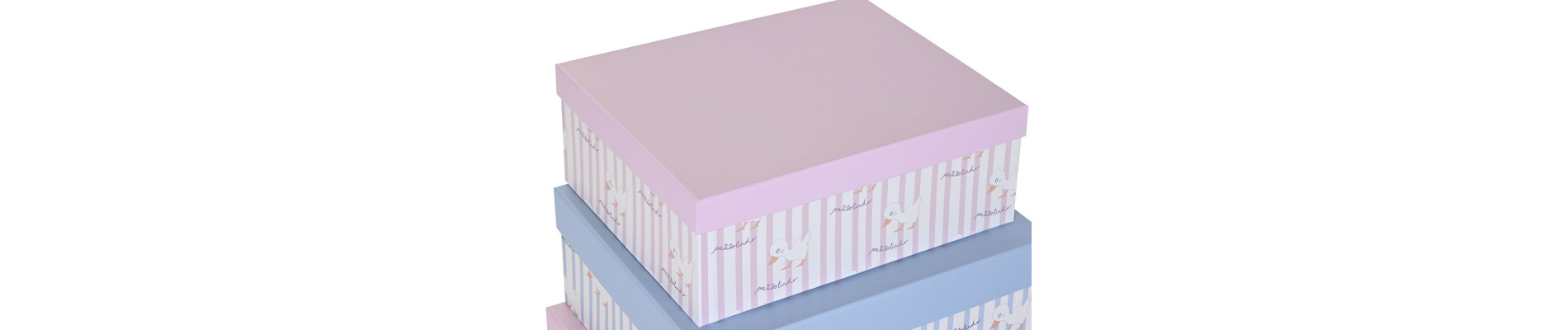 CAJA SET 10 CARTON 43,5X33,5X15,5 PATITOS ROSA