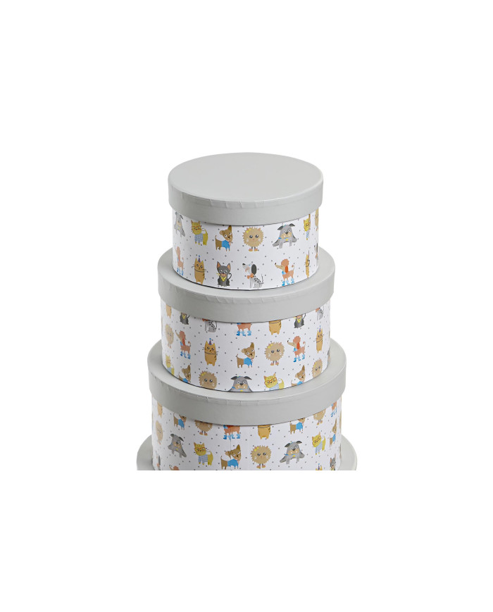 CAJA SET 10 CARTON 37,5X37,5X18 REDONDA BLANCO