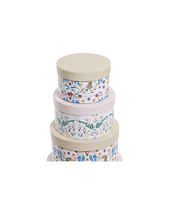 CAJA SET 10 CARTON 37,5X37,5X18 REDONDA MULTICOLOR