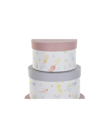 CAJA SET 10 CARTON 37,5X37,5X18 REDONDA MULTICOLOR