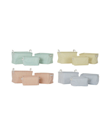 CESTA SET 3 ALGODON POLIESTER 35X25X23 4 SURT.