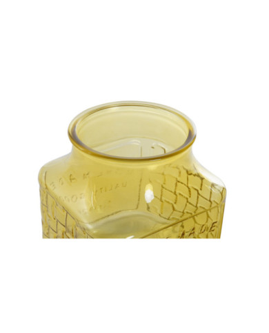 BOTE CRISTAL 15,5X15,5X25,5 AMBAR