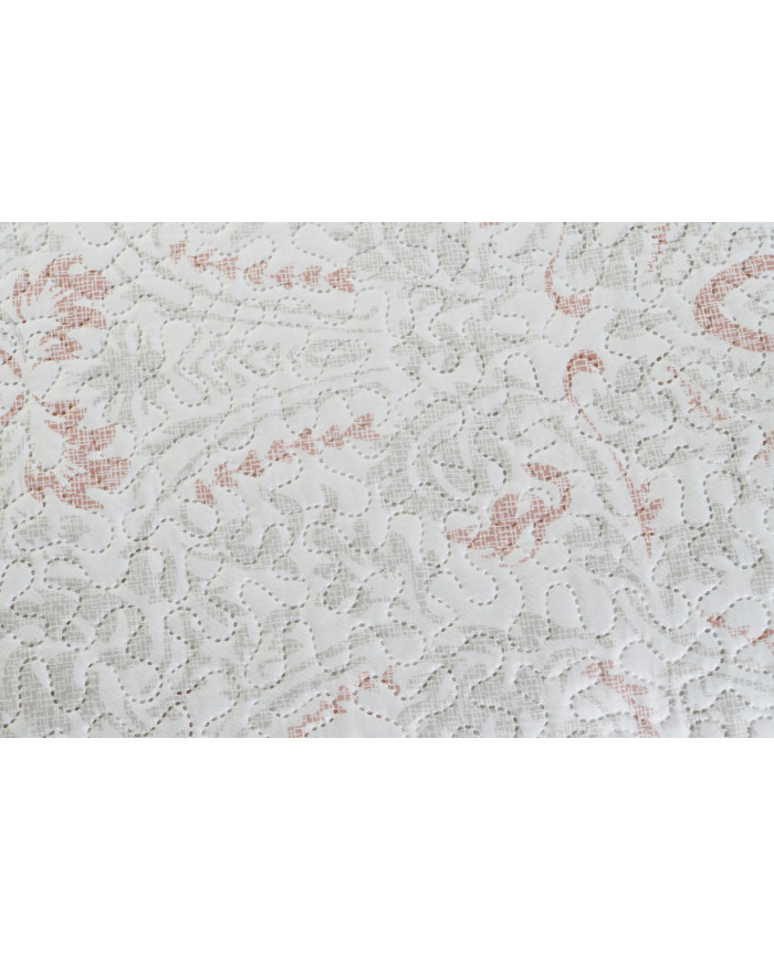 COLCHA POLIESTER 270X270X1 285 GSM, FLORAL BORDADO