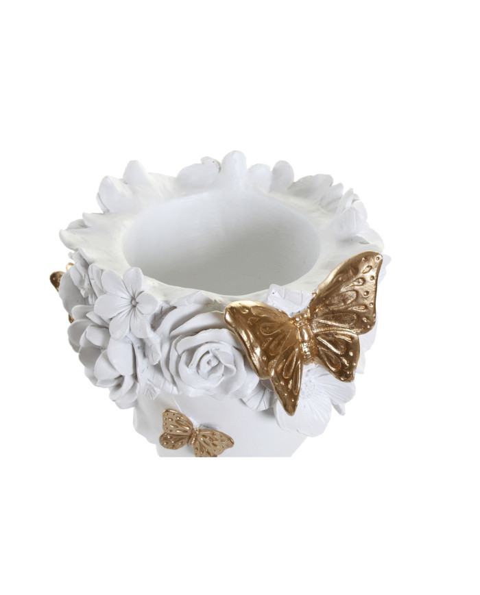 FIGURA RESINA 19,8X19,2X30,5 CARA MACETERO BLANCO