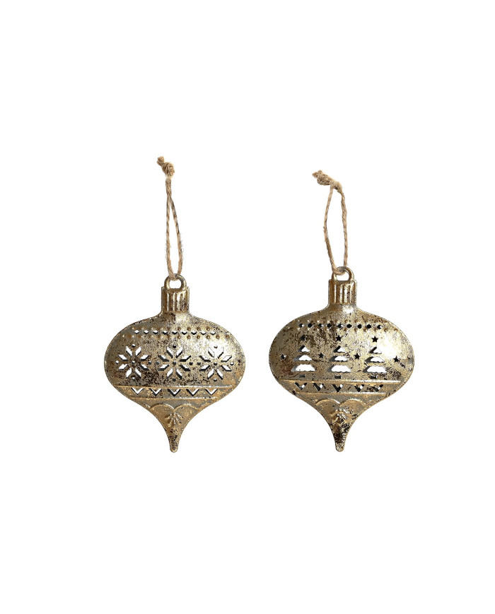 DECORACION COLGANTE SET 6 METAL 22X8X3 2 SURT.