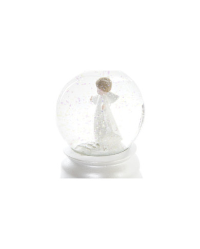 BOLA DECORACION RESINA LED 8X8X10,5 ANGEL BLANCO