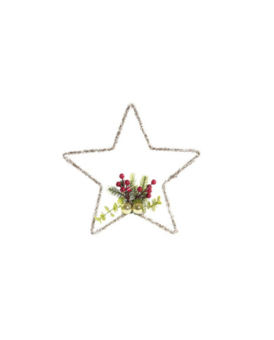 DECORACION LUMINOSA METAL LED 30X1X30 ESTRELLA