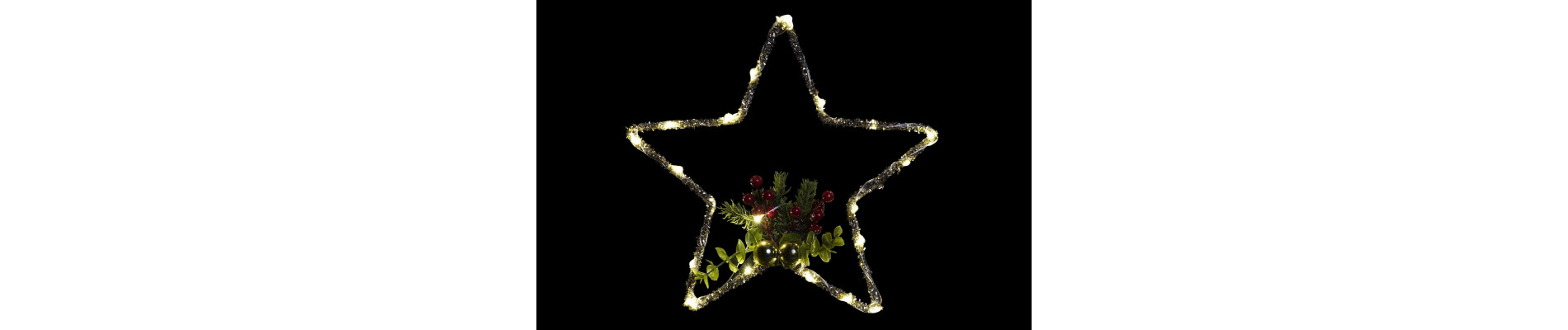 DECORACION LUMINOSA METAL LED 30X1X30 ESTRELLA