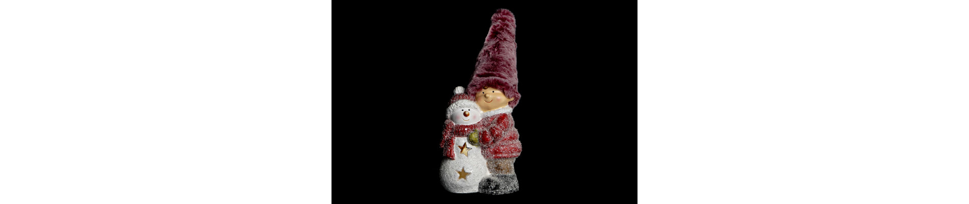 FIGURA CERAMICA LED 13,5X7,5X30 NIÑO 2 SURT.