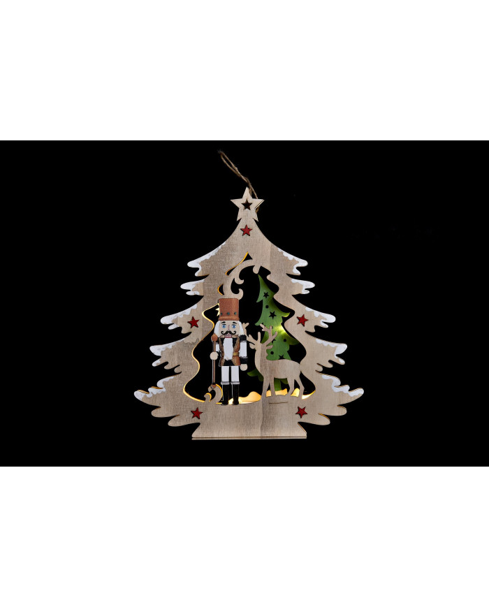 DECORACION COLGANTE MADERA 27X3X29 ARBOL 2 SURT.