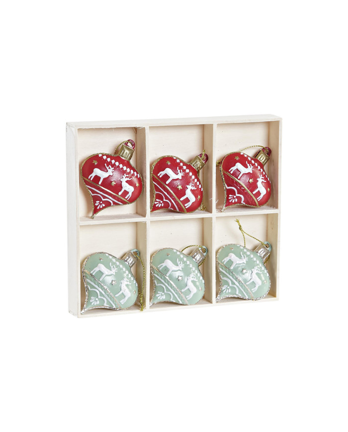 DECORACION COLGANTE SET 6 METAL 14X13X2 CORAZON