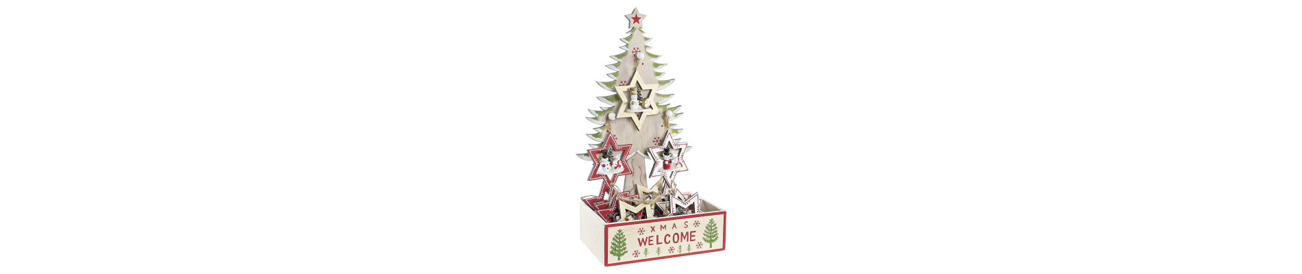 DECORACION COLGANTE MADERA 17X11X32 ESTRELLA 3 SUR