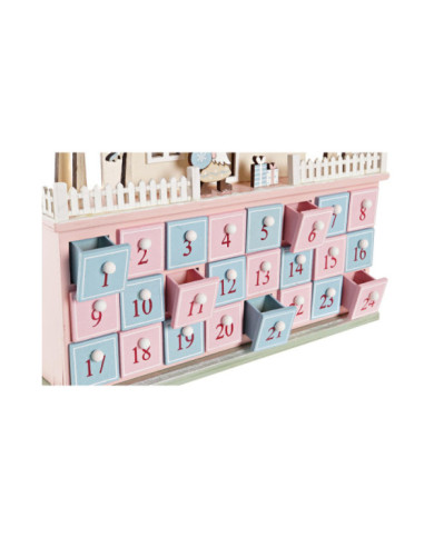 CALENDARIO ADVIENTO MADERA 32X8X33 CASA 2 SURT.