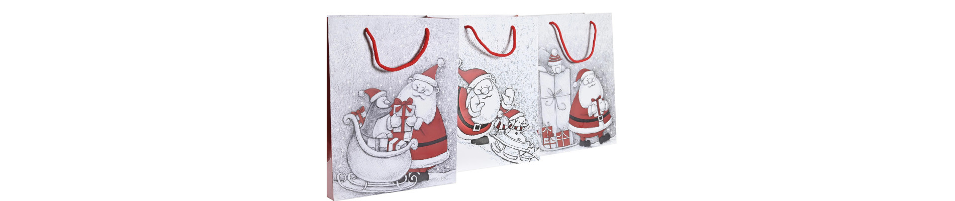 BOLSA PAPEL 18X10X23 160GR, PAPA NOEL 3 SURT.