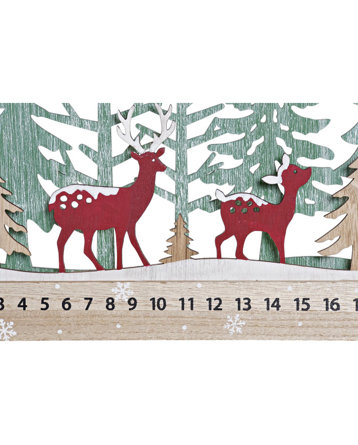 CALENDARIO ADVIENTO MADERA 40X4X22 RENO 2 SURT.