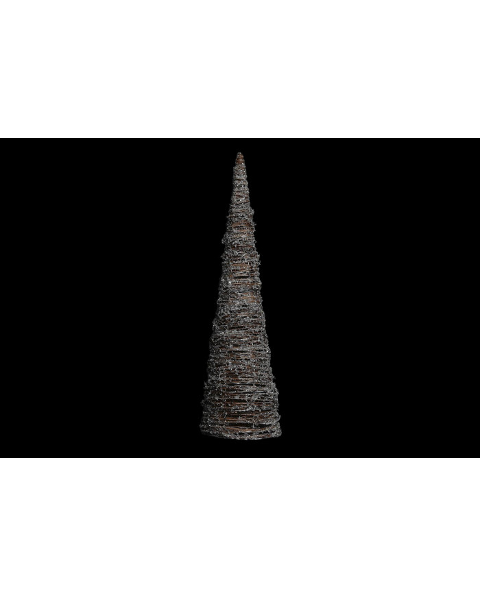 CONO RATAN LED 19X19X62 NATURAL MARRON CLARO