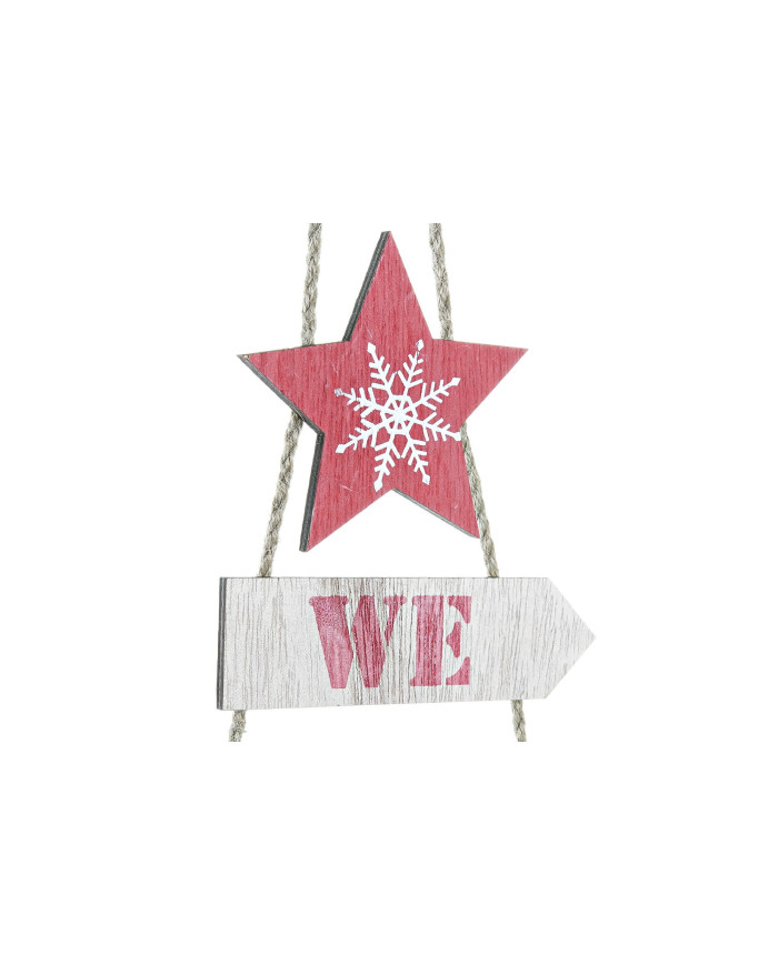 DECORACION COLGANTE MDF CUERDA 27X1X47 ROJO