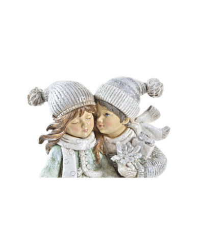 FIGURA RESINA 13,5X7,5X18,5 NIÑOS GRIS