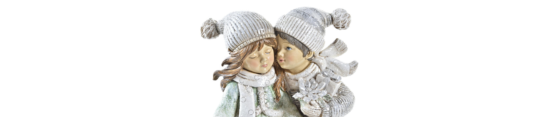 FIGURA RESINA 13,5X7,5X18,5 NIÑOS GRIS