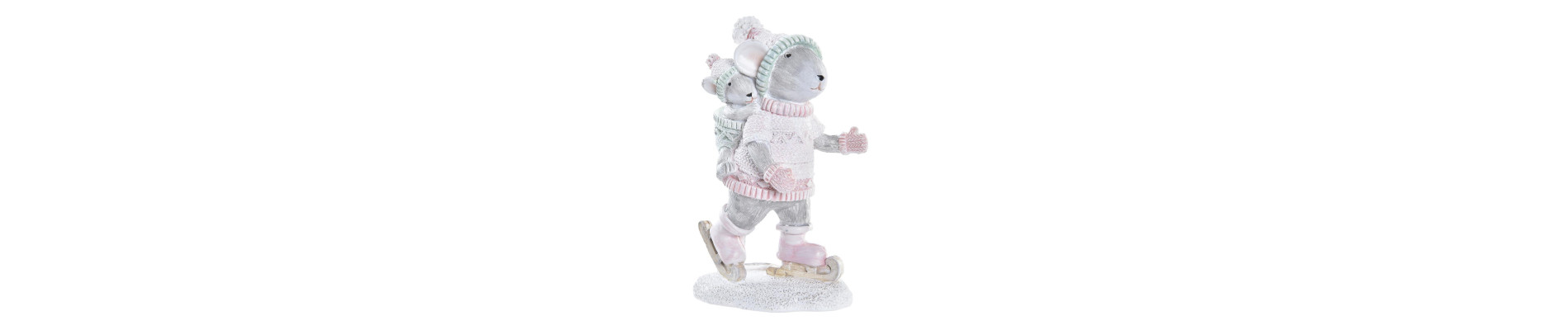 FIGURA RESINA 7X5X11 RATON ROSA