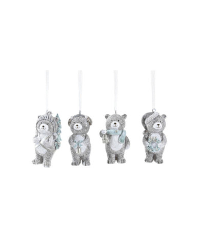 DECORACION COLGANTE RESINA 4X3X7 OSO 4 SURT.