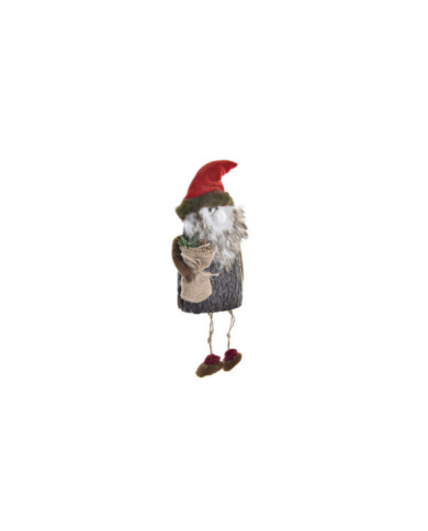 FIGURA ABEDUL PURPURINA 15X8X23 PAPA NOEL NATURAL