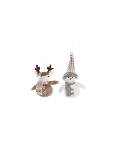 DECORACION COLGANTE POLIESTER 28X14X18 6CM GRIS