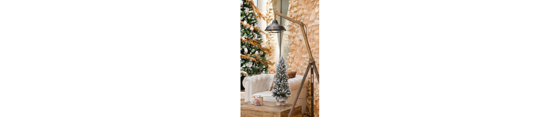 ARBOL PVC LED 30X30X70 NEVADO VERDE