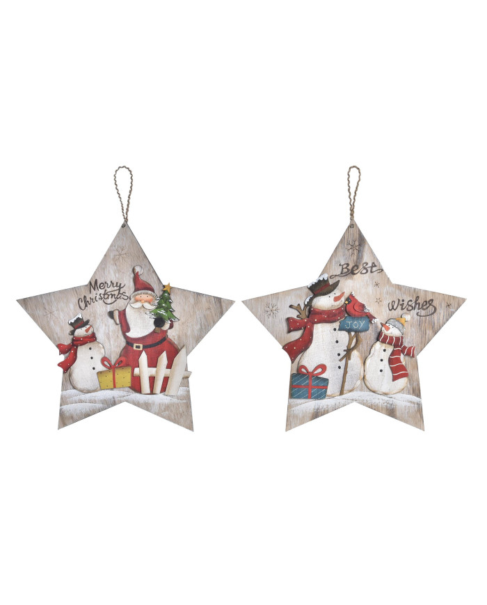DECORACION COLGANTE MADERA 32,5X1,5X31 2 SURT.