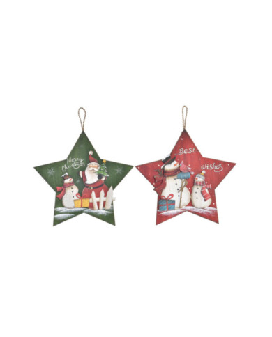 DECORACION COLGANTE MADERA 32,5X1,5X31 2 SURT.