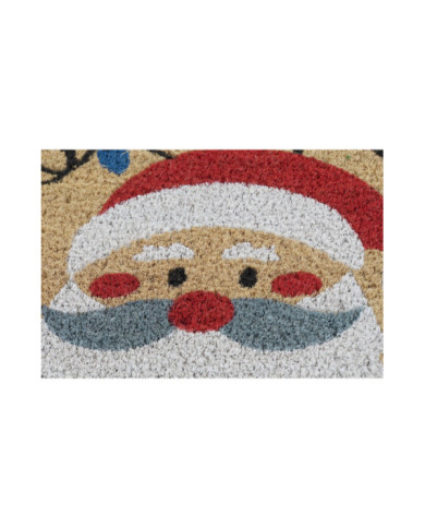 FELPUDO FIBRA COCO PVC 60X40X1,5 PAPA NOEL 2 SURT.