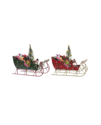 VEHICULO DECORACION METAL 28X13X26 TRINEO 2 SURT.