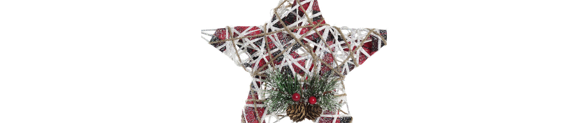 ESTRELLA LED RATAN 25X5X30 3AA ARBOL PLATEADO