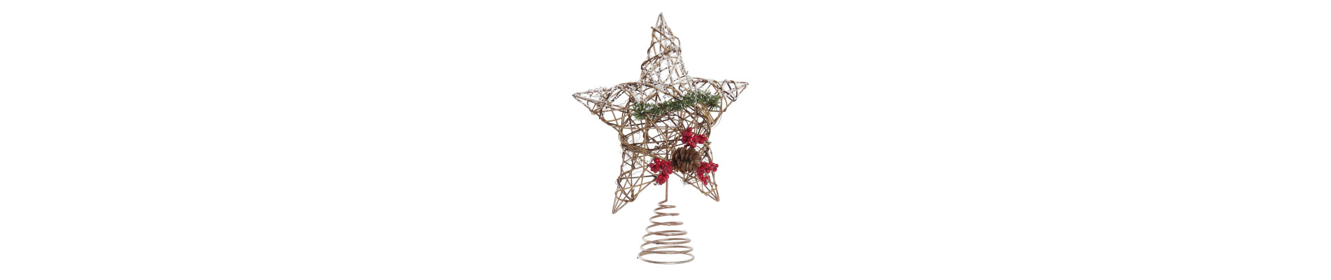 DECORACION RATAN METAL 25X5X30 ESTRELLA MARRON