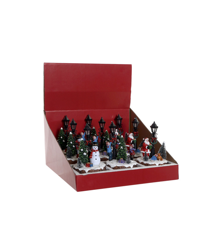 FIGURA LED RESINA 9X9X13 MUÑECO NIEVE/CORO 2 SURT.