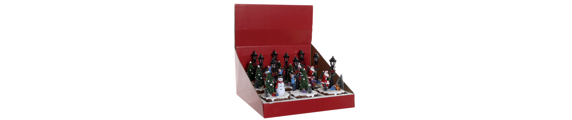 FIGURA LED RESINA 9X9X13 MUÑECO NIEVE/CORO 2 SURT.