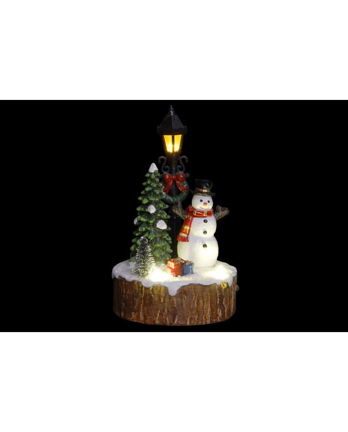 FIGURA LED RESINA 9X9X13 MUÑECO NIEVE/CORO 2 SURT.