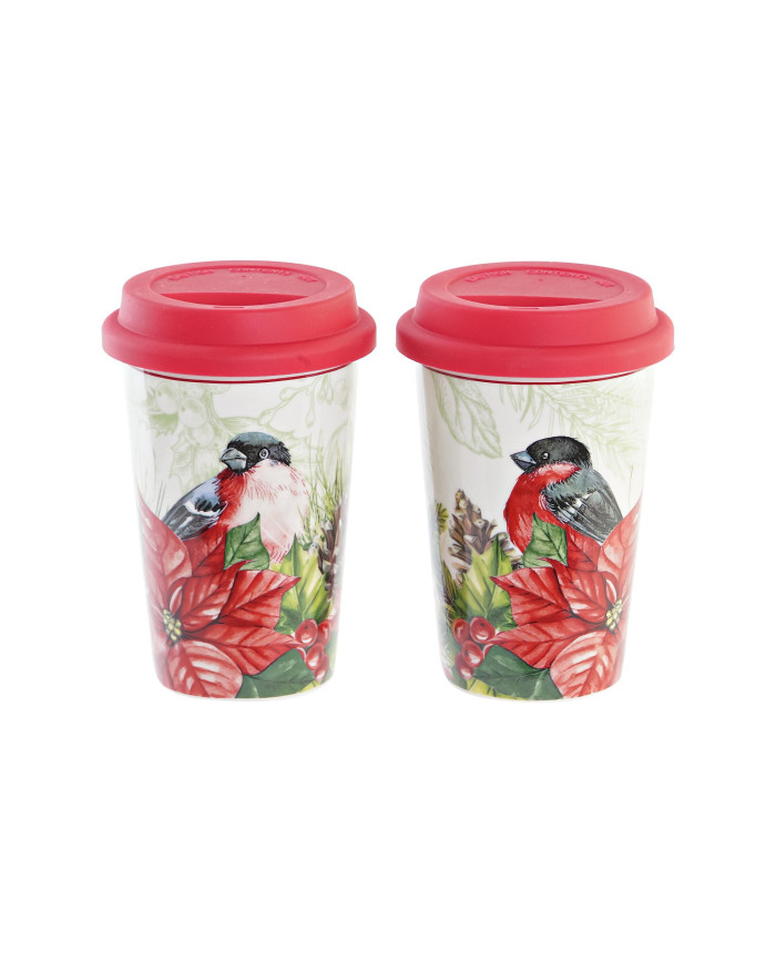 MUG PORCELANA SILICONA 9,5X9,5X14 400ML 2 SURT.