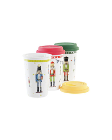 MUG PORCELANA 9,5X9,5X14 CASCANUECES 3 SURT.