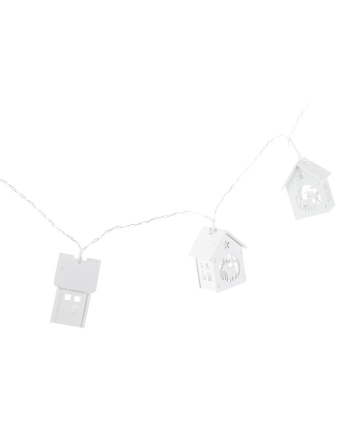 GUIRNALDA LED MDF 120X4X6 CASAS BLANCO