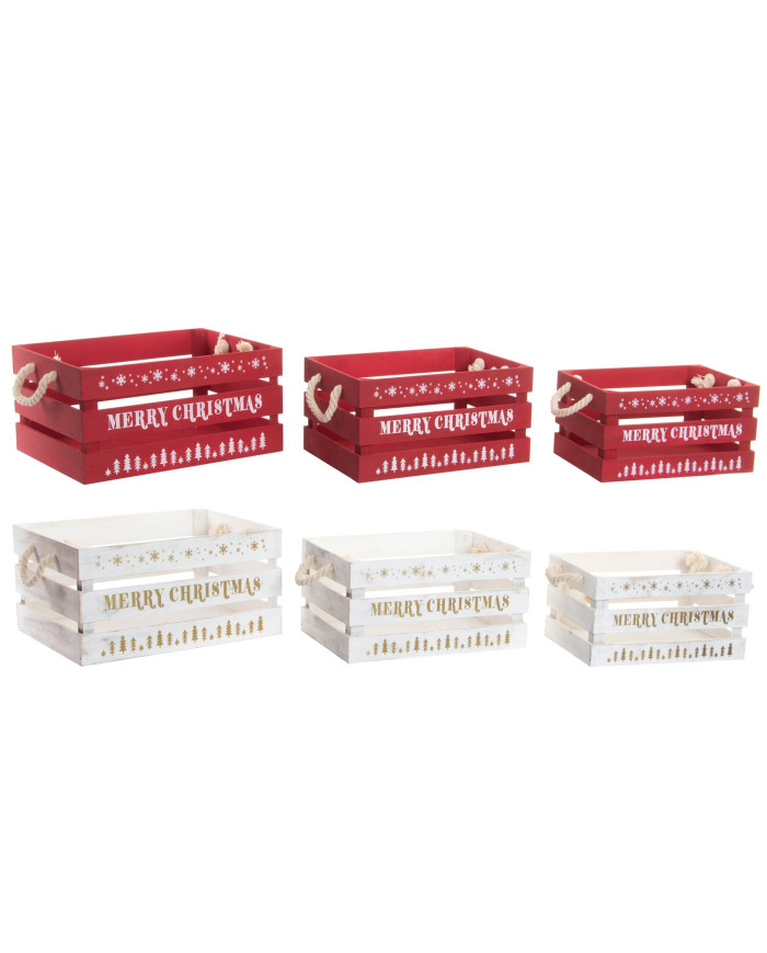 CAJA SET 3 PAULOWNIA 40X30X20 XMAS 2 SURT.