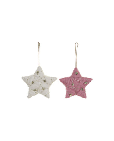 DECORACION COLGANTE LANA 15X2,5X14 ESTRELLA 2 SURT