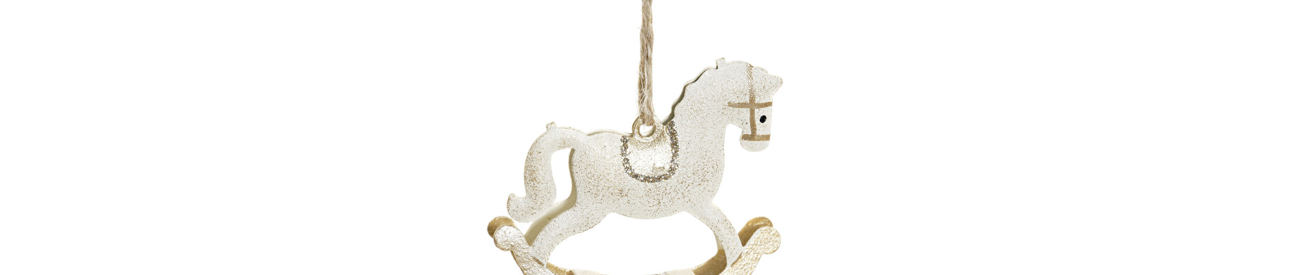 DECORACION COLGANTE SET 6 METAL 6,5X1X5,5 CABALLO
