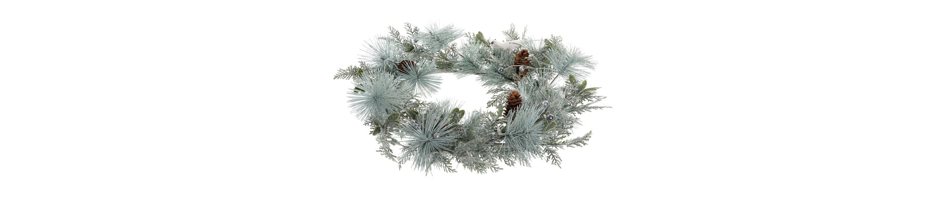 CORONA PVC METAL 50X10X50 PAJARO NEVADO VERDE