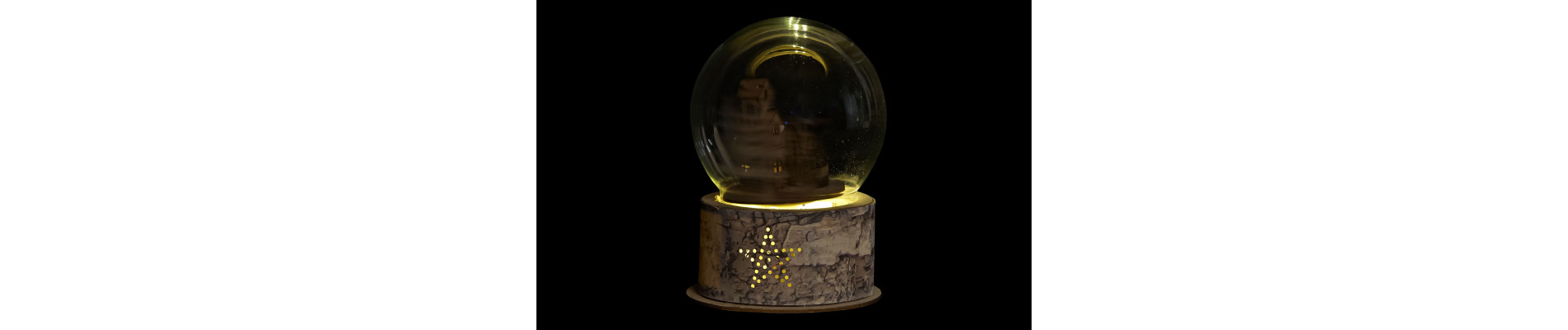 DECORACION LUMINOSA LED CRISTAL 12X12X17 NATURAL